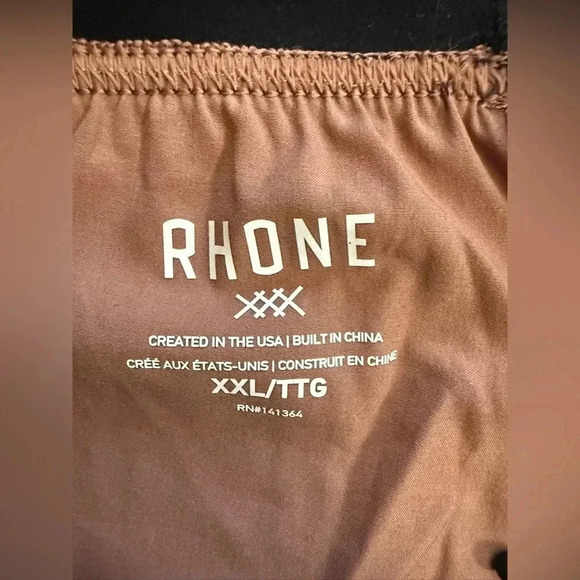 NWT Rhone Men’s Sienna Brown 7” Mako Unlined Tech Shorts - Size XXL - Picture 5 of 9